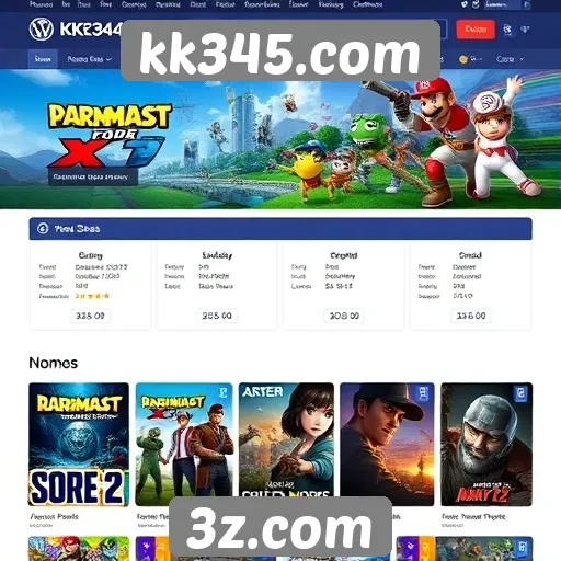 Comparação de kk345.com com outros sites de jogos